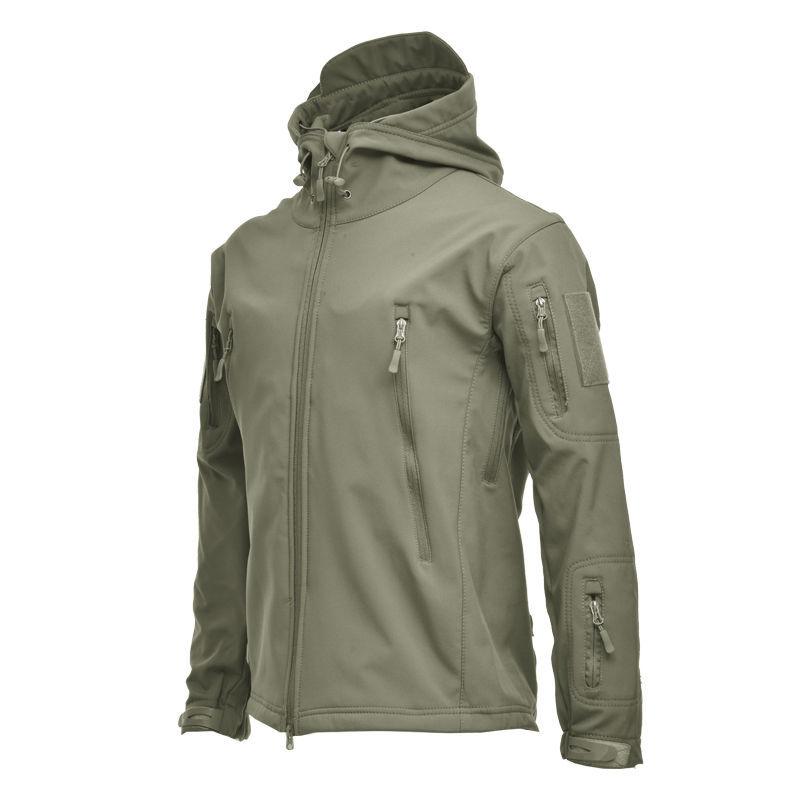 Autumn and Winter Fleece Jacket Outdoor Jackets Soft Shell Waterproof Warm Camouflage Mountaineering Suit