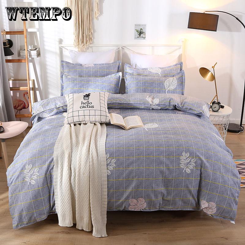 Comfort Polyester 3Pcs Duvet Cover Set Bedspread Fitted Sheet Twin Bedding Set