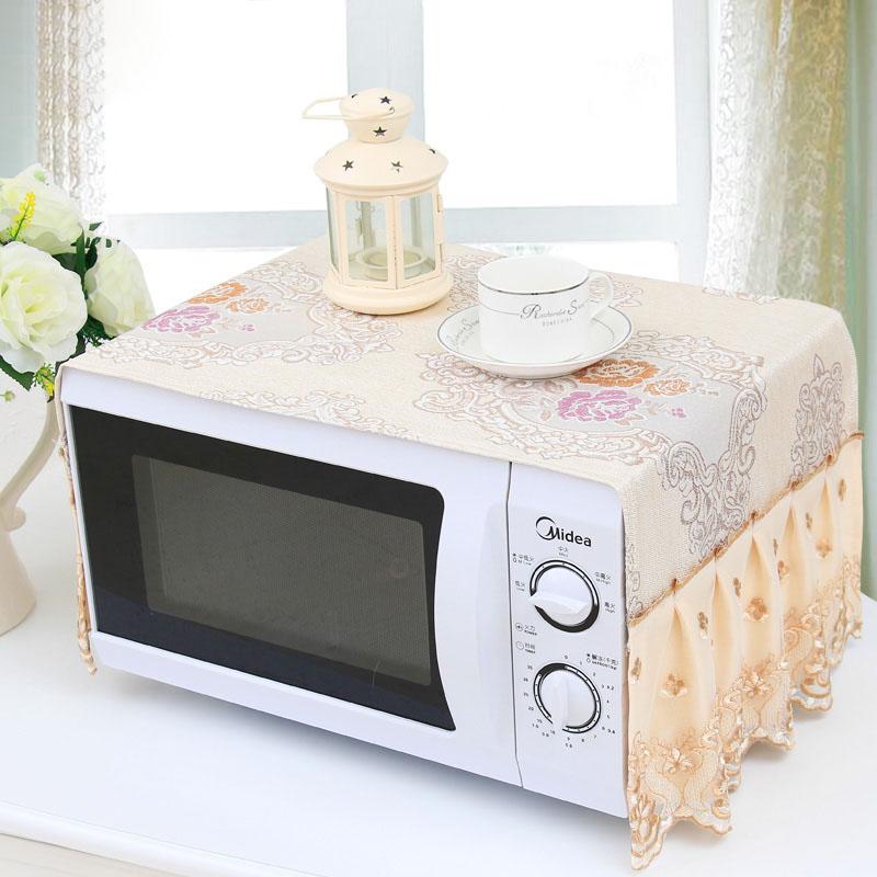 Luxury Dust Cover Microwave Oven Covers Lace Dust Cover Wear Resistant Cloth Dustproof Cloth Durable Kitchen Decoration