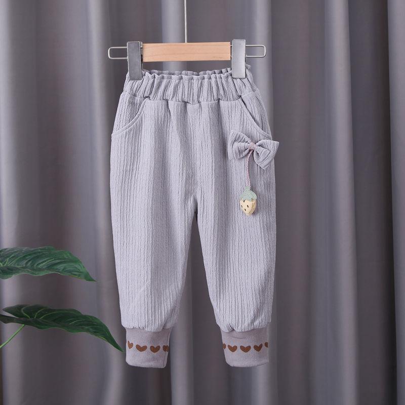 Girls' Pants Spring and Autumn Girl Baby Casual Pants Children's Female Treasure Sports Pants 0 1 2 3 Years Old Pants