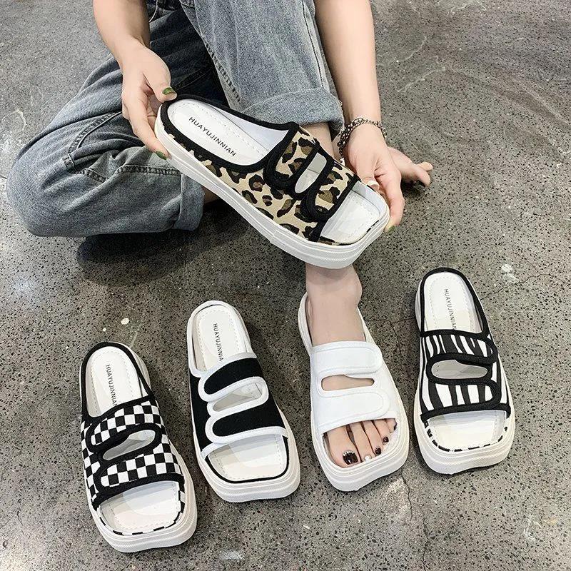 Ugly Cute Slippers Female Summer Outing Non-slip All-match Fashion Outer Wear Student Platform Sandals and Slippers