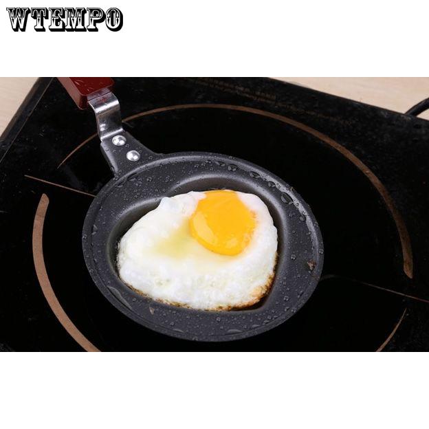 Pans 12cm Non-stick Cookware Love Egg Ham Frying Pan