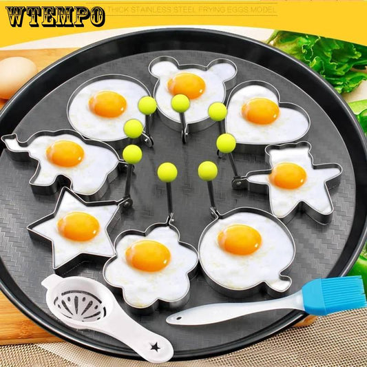 Egg Rings Stainless Steel Fried Egg Shaper Pancake Mould Mold Kitchen Cooking Tools