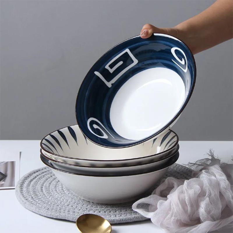 Cutlery Bowl Set Ceramic Tableware Creative Japanese Style Set Noodle Bowl Household Ceramic Tableware