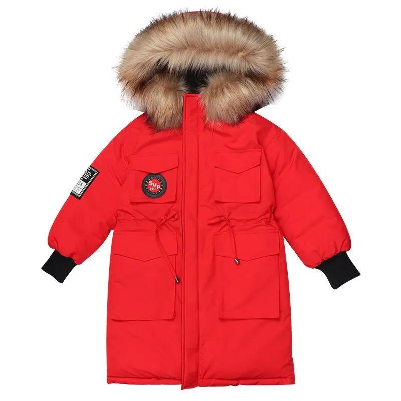 Girls' Warm Winter Clothes Windbreaker Mid-length Thick Padded Jacket Double-sided