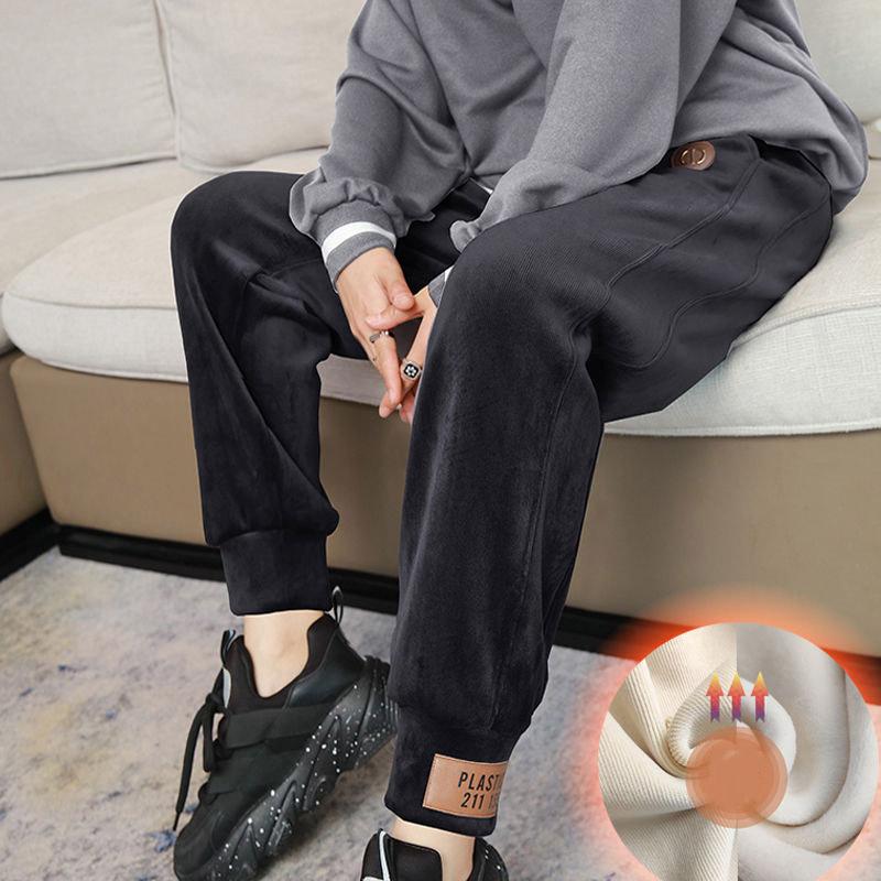 Pregnant Women's Trousers, Sports Loose, Outer Wear, Spring and Autumn, Thin, All-match Straight Autumn and Winter Plus Velvet Thick Casual Pants