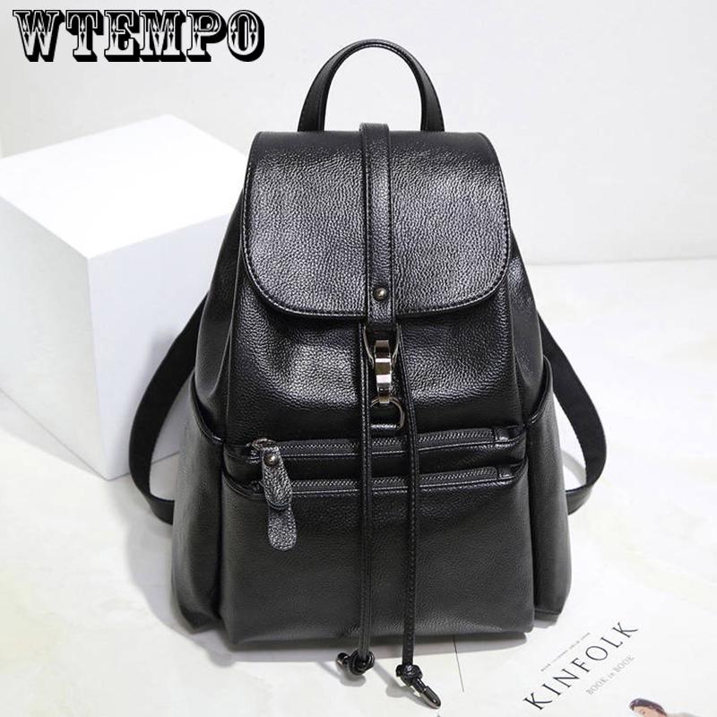 New Casual Backpack Female Brand Leather Women's Backpack  Shoulder Bags for Women