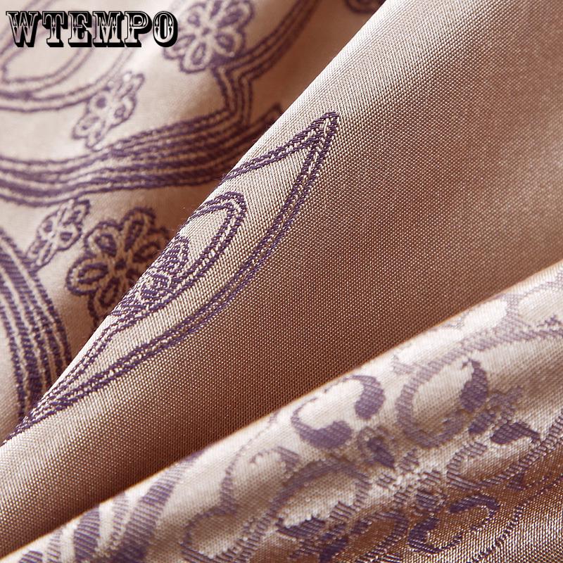 Europe Style Jacquard Bedding Set 4 Pcs Lace Bedclothes Bed Set Satin Duvet Cover