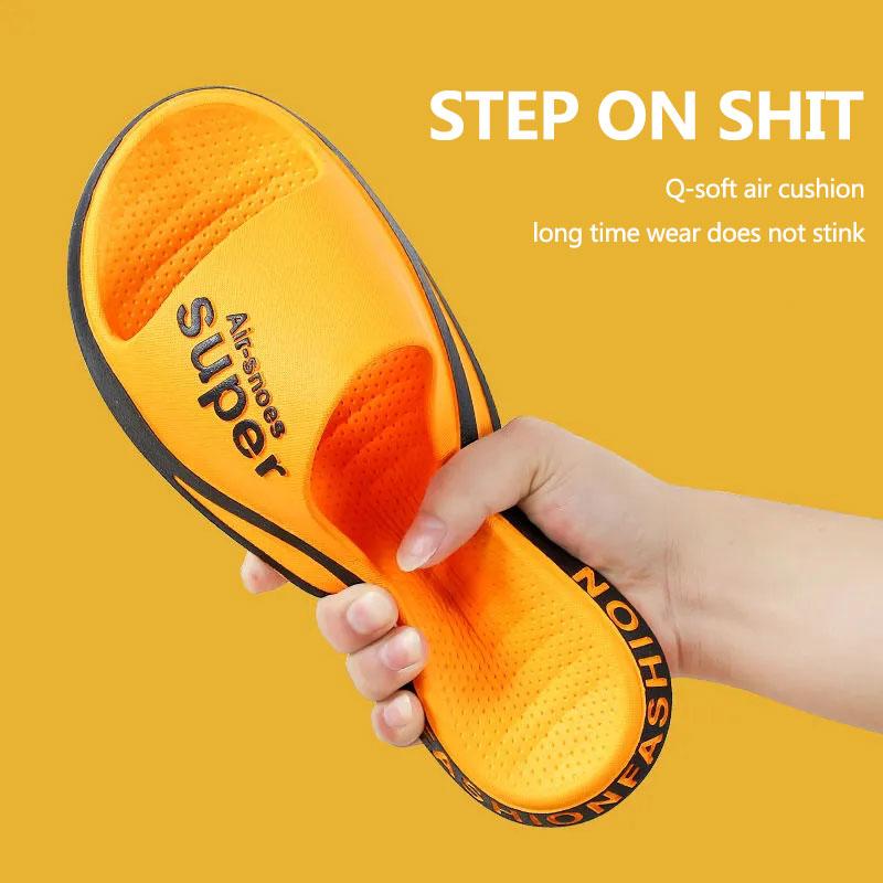 Men's and Women's Sports Slippers Summer Outdoor Wear Home Shoes Non-slip Wear-resistant Beach Sandals Bathroom Bath Slippers Soft Sole Slippers