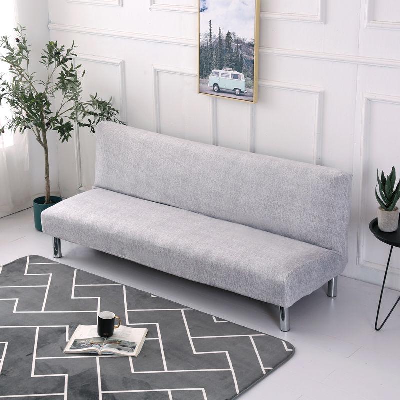 Magic Sofa Cover Without Armrest Folding Sofa Bed Cover  Elastic Furniture Protector Slipcover Couch Cover Armless Sofa Covers for Living Room