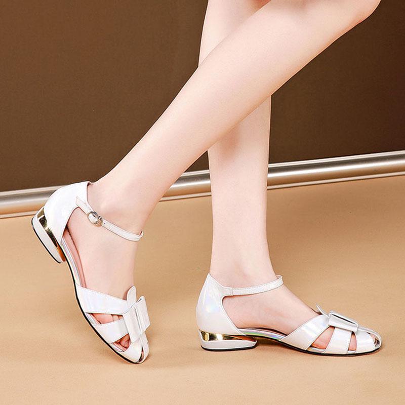 Plus Size 35-39 Summer Women Purple Slippers Outdoor Flat Bohemian Beach Wear-resistant Non-slip Office Lady Sports Cutout Sandals