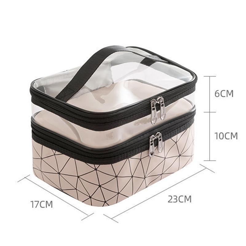 Cosmetic Bag Large-capacity Storage Bag Korean Student Advanced Portable Go Out and Carry-on Layered Cosmetic Case