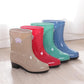 Rain boots Women's Waterproof Shoes Adult Fashion Middle Tube Non-slip Rain Boots Kitchen Car Wash Rubber Shoes