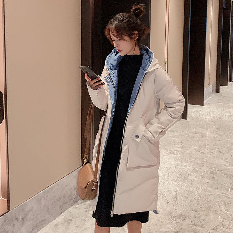 Women's Winter Cotton-padded Jacket Women's Mid-length Hooded Cotton-padded Jacket Slim Slimming and Thickening Warm Winter Cotton Jacket Women