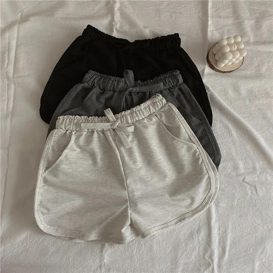 Women's Summer Sports Shorts Ins Korean Loose Casual Pants Slimming High Waist Wide Leg Pants Sports Girl Shorts Elastic Waist Cute Jogging Pants