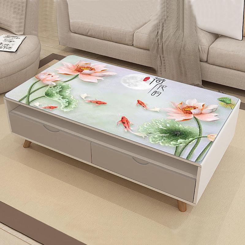 Pvc Table Mat Soft Glass Transparent 3d Pattern Table Mat Thickened Household Waterproof and Anti-scald Oil-proof Disposable Table Mat