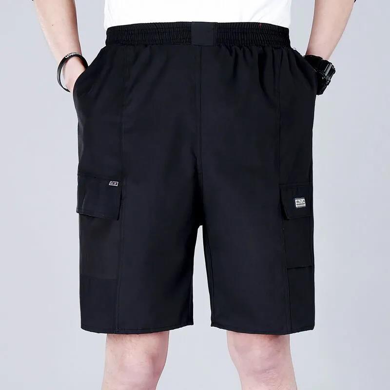 Men's Summer Thin Section Men's Middle-aged Shorts Loose Dad Outfit Five-point Pants Elastic Breathable Middle-aged and Elderly Beach Pants