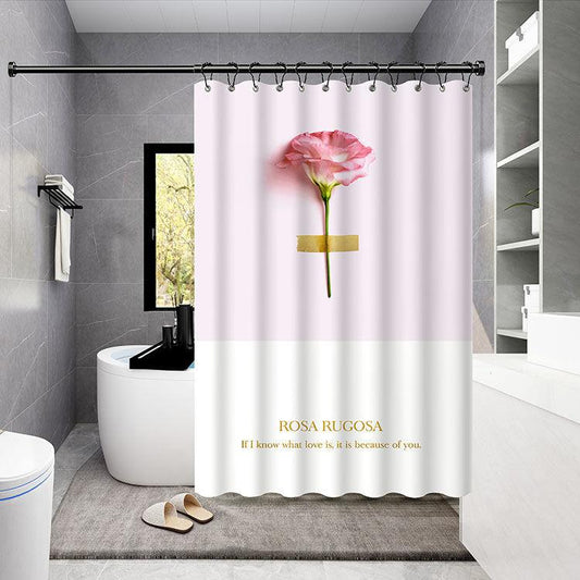 Hook Bathroom Shower Curtain Waterproof and Mildewproof Bathroom Curtain Thickened Shower Curtain