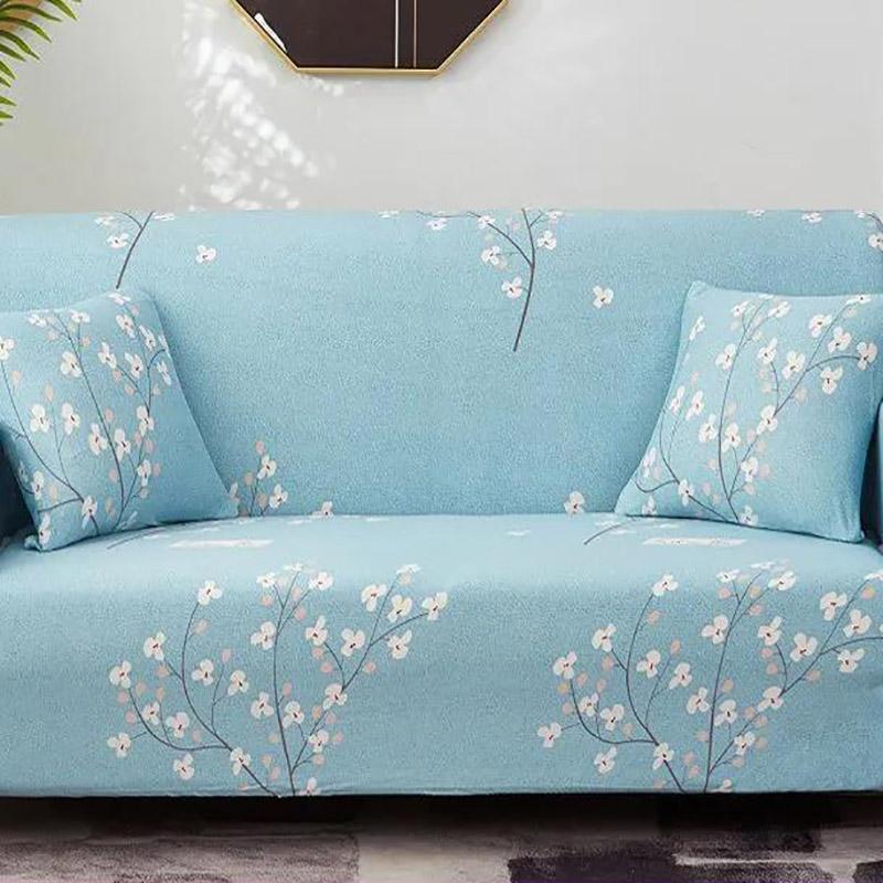 1/2/3/4 Seat Universal Sofa Cover Retractable Elastic Sofa Cover Anti-mite Printed Sofa Protector