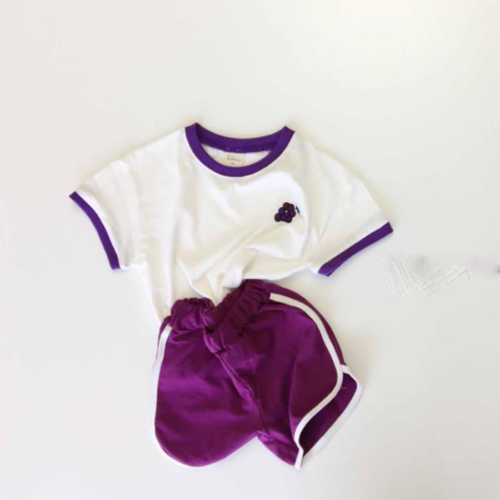 Korean Children's Clothing Baby Children's Suit Summer Cute Fruit Pattern Short Sleeve Shorts Casual Suit