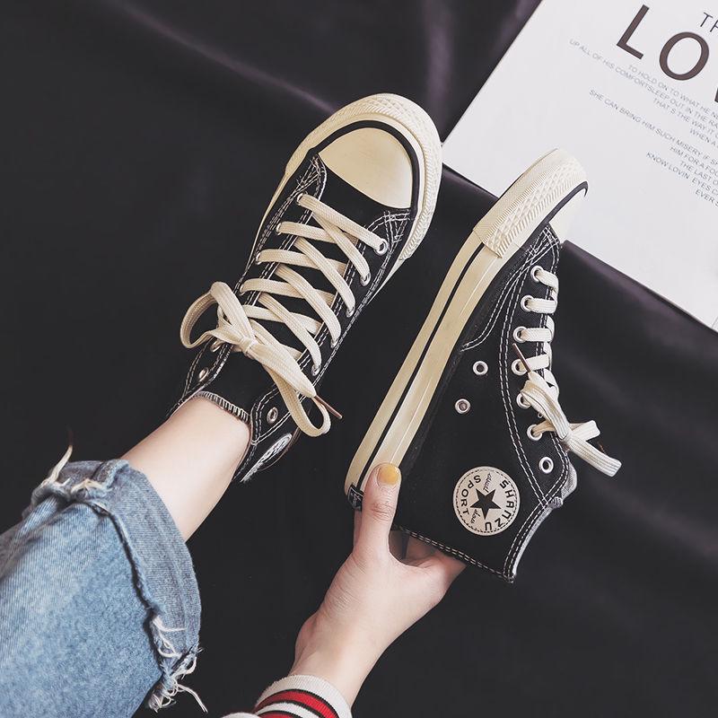 Street Shot Couple Canvas Shoes Wild Retro Canvas Shoes High-top Shoes Male Korean Students