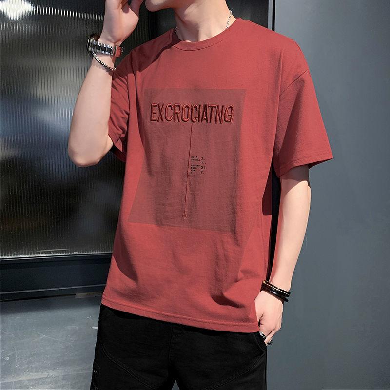 Men's Short-sleeved T-shirt Loose Cotton Half-sleeved T-shirt Summer New Style