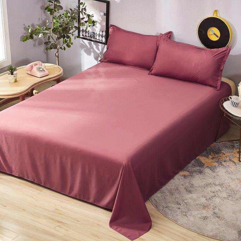 Single-piece Bed Sheet Household Large Solid Color Bedding Single-piece Bed Sheet Queen-size Bed Cover