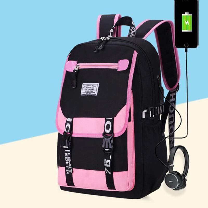 Female Elementary School Students Fashion Lightweight School Bag Junior High School Students Large Capacity Backpack