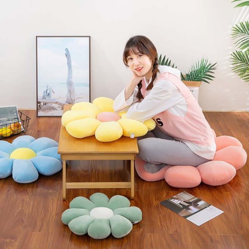 Small Daisy Cushion Cushion Small Flower Cushion Flower Cushion Sun Flower Cushion Household Seat Cushion Eight Petals