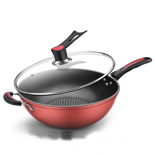 Frying Pan Wok Household Wok Pan with Pancake Non-stick Pan Cookware Family Dinner No Lampblack Frying Pan with Cover