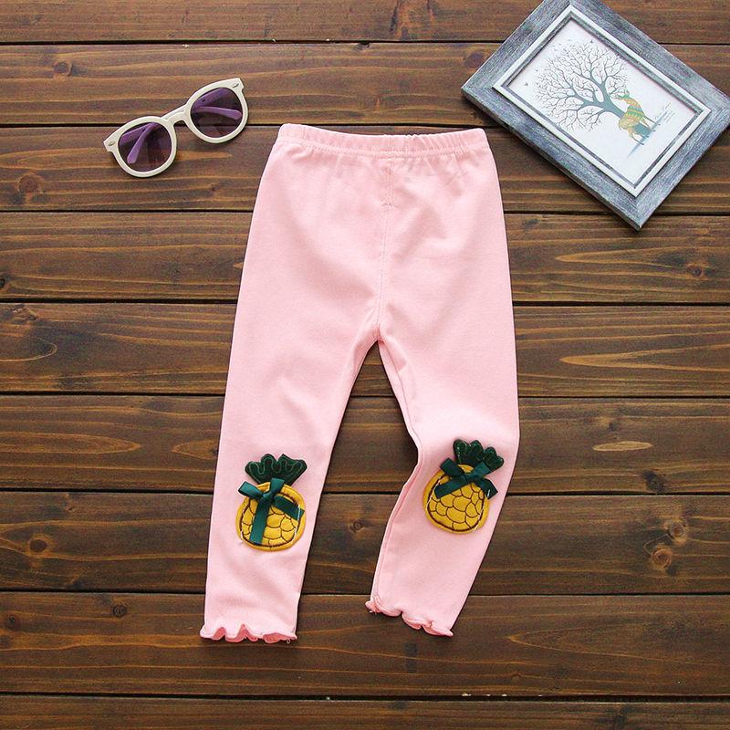 Girls' Leggings Spring and Autumn Thin Children's Trousers Wear 1-2-3 Years Old Stretch Pants Pure Color Casual Pants