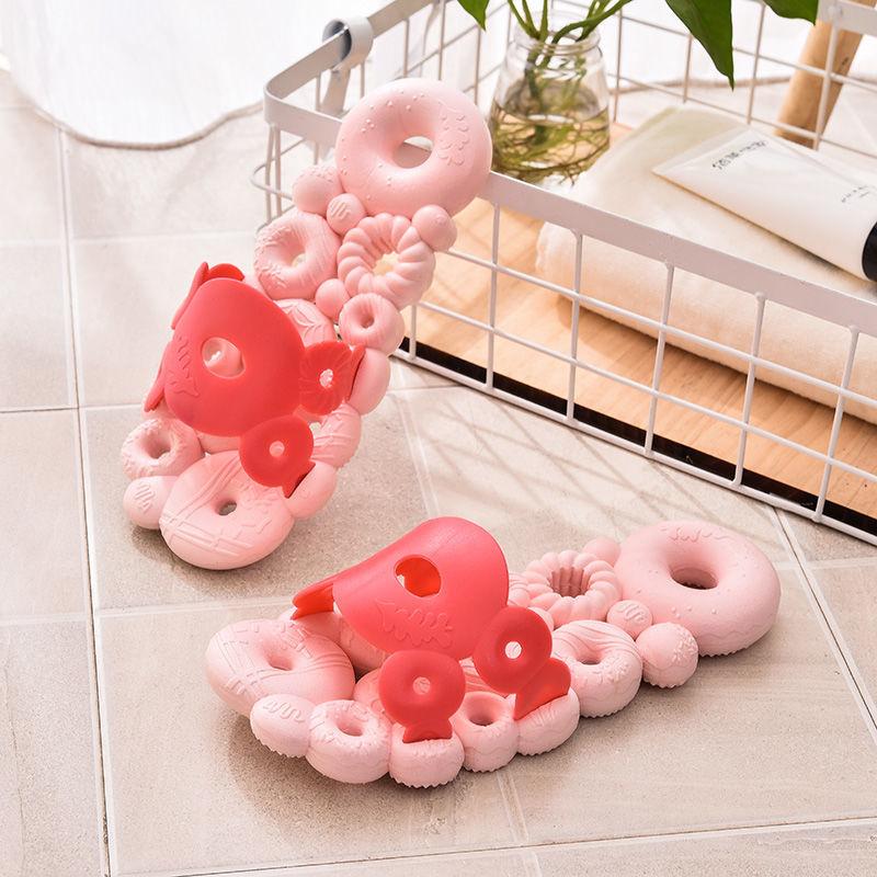 Bathroom Non-slip Slippers Female Summer Home Indoor Bath Quick-drying Soft Bottom Sandals Donut Hollow Leaky Slippers