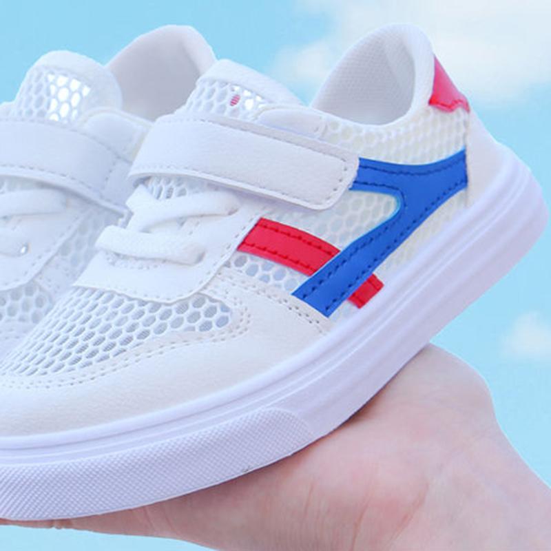 Breathable Net Shoes for Boys and Girls Summer All-match White Shoes Children's Board Shoes Mesh Sports Shoes Student Shoes