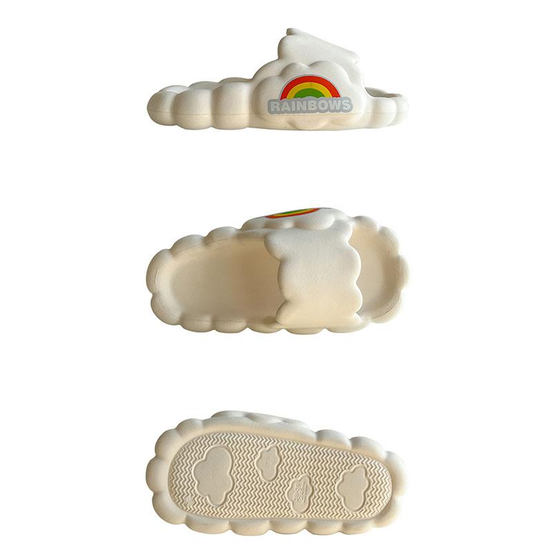 Slippers Women Cloud Summer Home Non-slip Couple EVA Thick Bottom Indoor Rainbow Sandals Men Summer Outer Wear