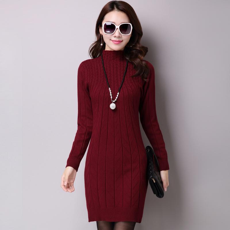 Medium Long Sweater Was Thin High Collar Sweater Warm Thick Large Size Sweater Cashmere Sweater