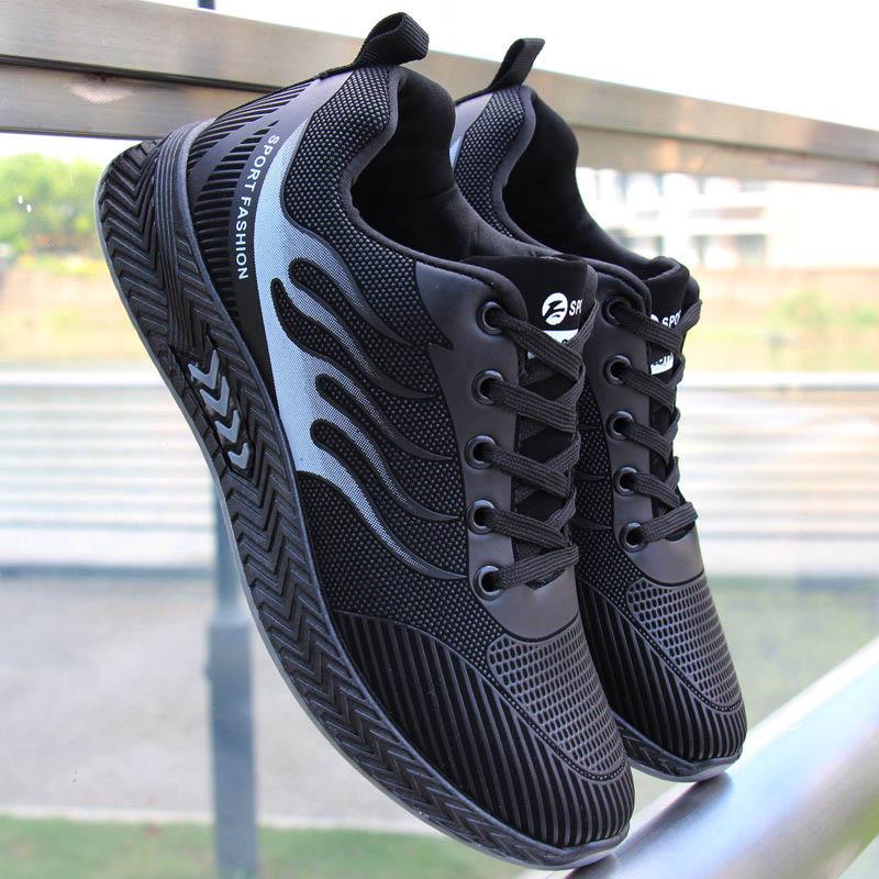 Plus Size 39-44 Summer Men Sneakers Breathable Basketball Shoes Non-slip Deodorant Running Shoes Outdoor Travel Shoes