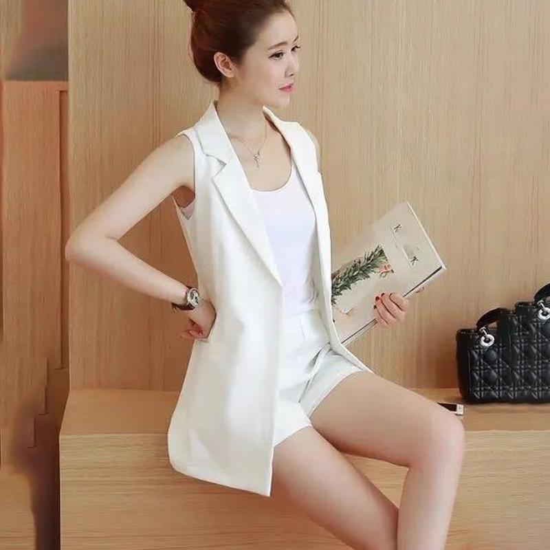 Women's Suit Waistcoat In The Long Section Was Thin Wild Thin Section Sleeveless Cardigan Vest Women's Suit Jacket Casual Vest