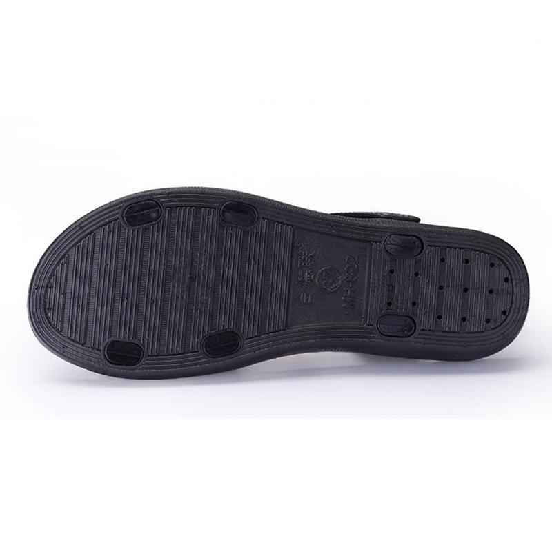 Sandals Non-slip Deodorant Women's Flat Velcro Beach Shoes Fashion Outerwear Ladies Middle-aged and Elderly Summer Shoes