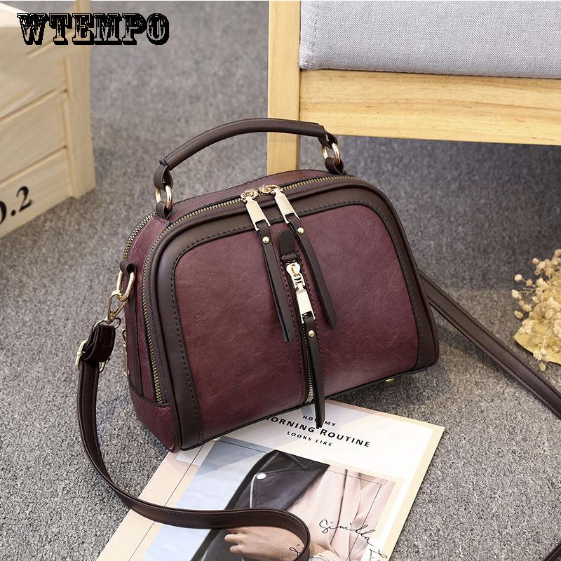 Brand Women's bag summer retro fashion wild casual shoulder messenger bag leather texture bag