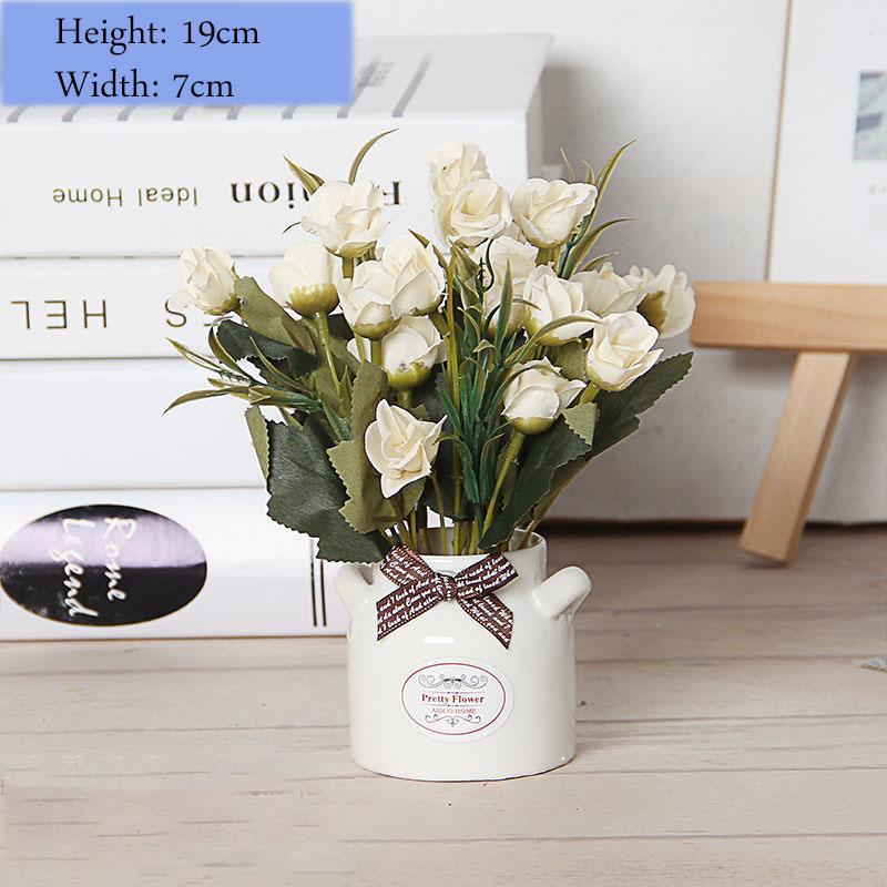 Ceramic Vase Fake Flower Flower Potted Plant Set Ornaments Home Decoration Ornaments