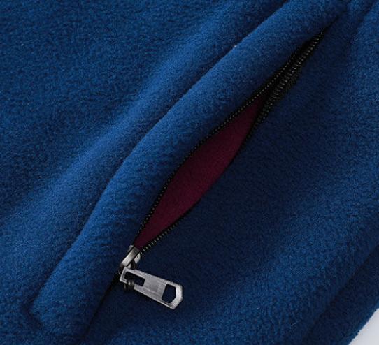 Lamb Wool Men's Autumn and Winter Jackets Plus Fleece Thickening Warm Fleece Fleece Collar Polar Fleece Casual Jacket