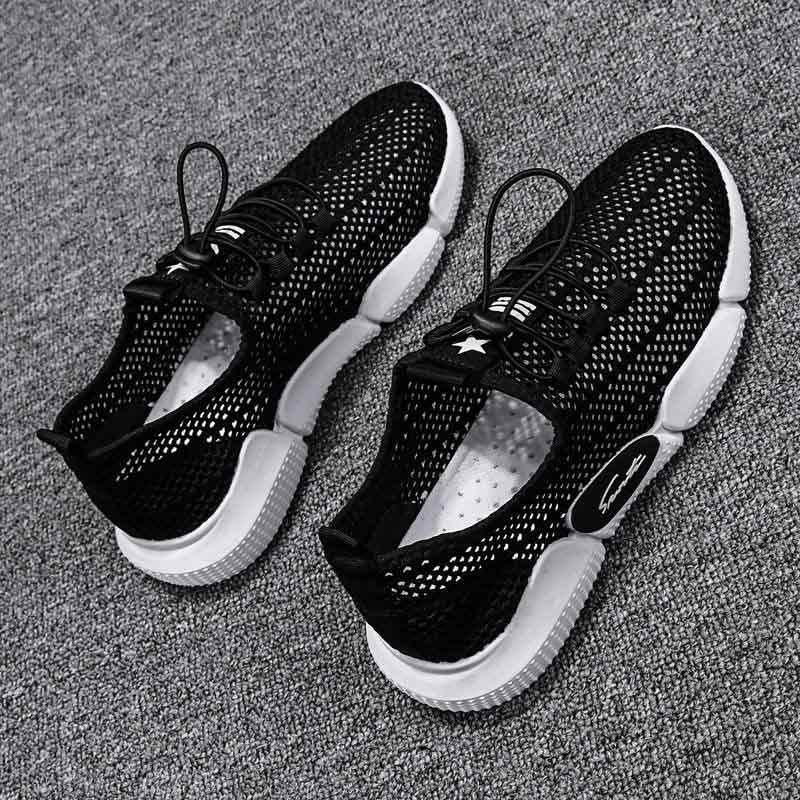 Plus Size 39-44 Summer Men White Mesh Sneakers Breathable Basketball Shoes Women Non-slip Running Shoes Outdoor Travel Shoes