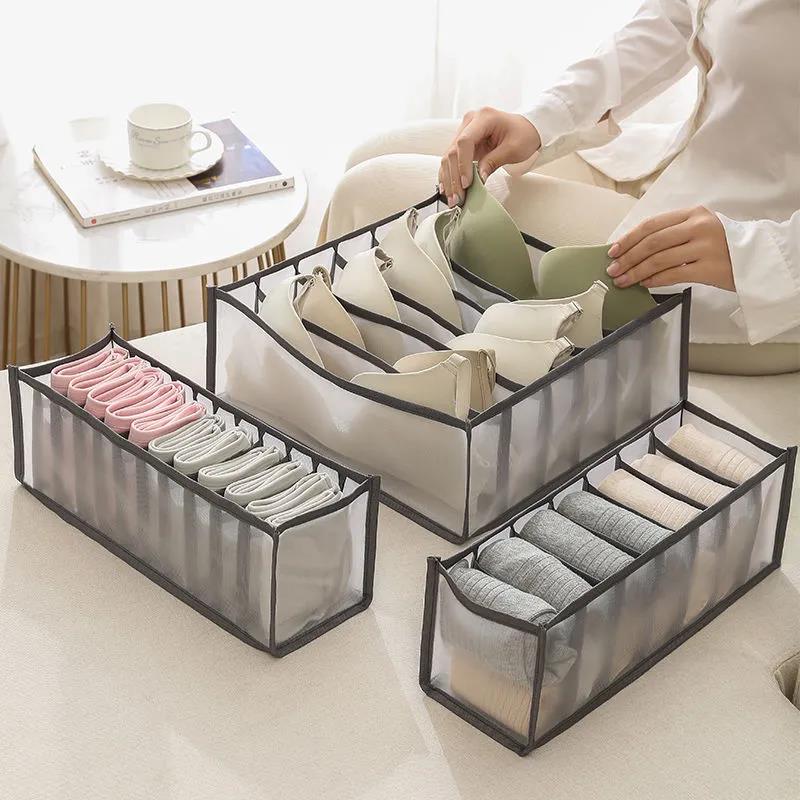 24 Grids Underwear Storage Box Closet Storage Box Drawer Storage Bra Socks Panties Storage Box Dormitory Underwear Classification Box