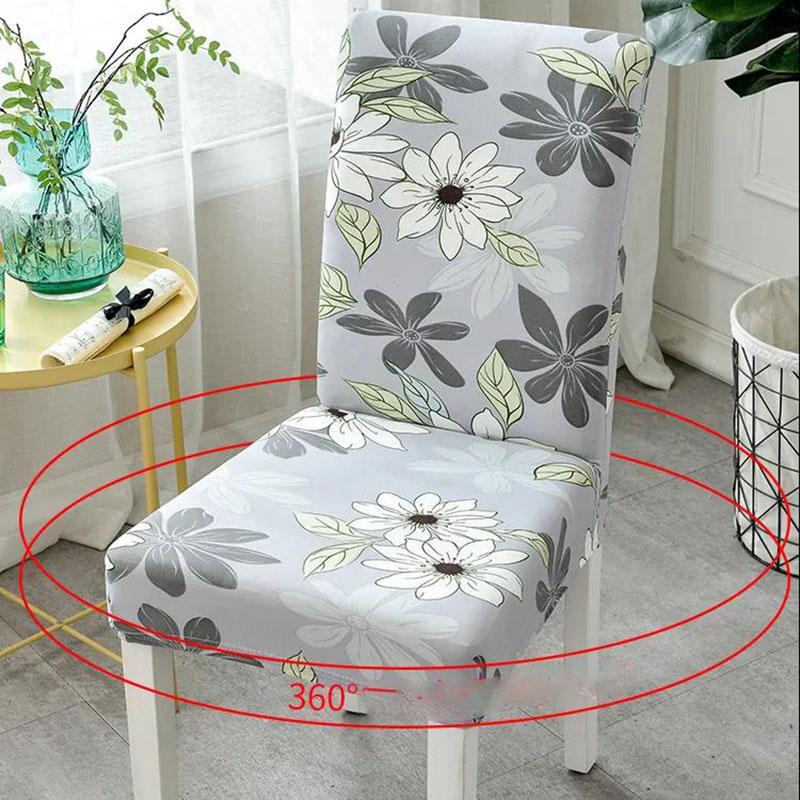 Solid Jacquard Chair Covers Stretch for Wedding Dining Room Office Banquet Housse De Chaise Chair Cover