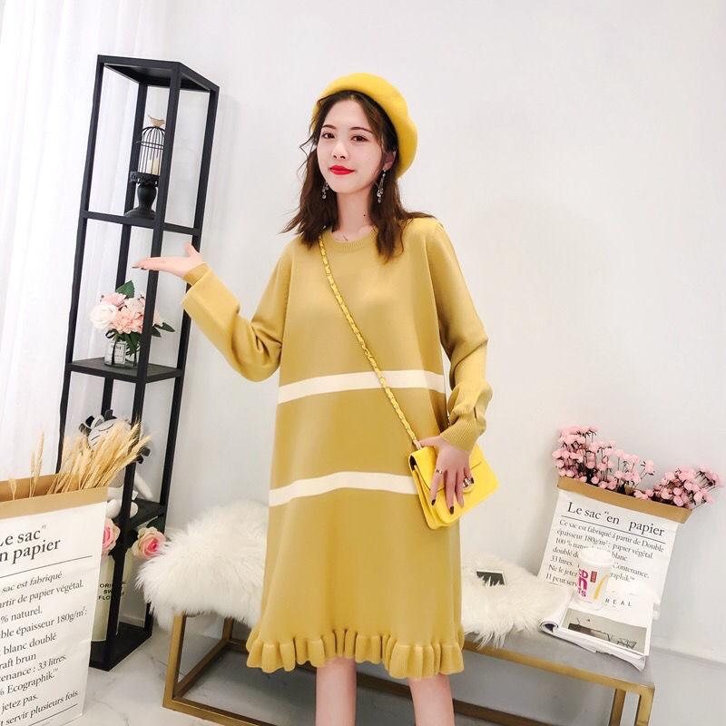 Spring and Autumn Loose Plus Size Sweater Fashion Knitted Casual Bottoming Shirt Slimming Women's Dress