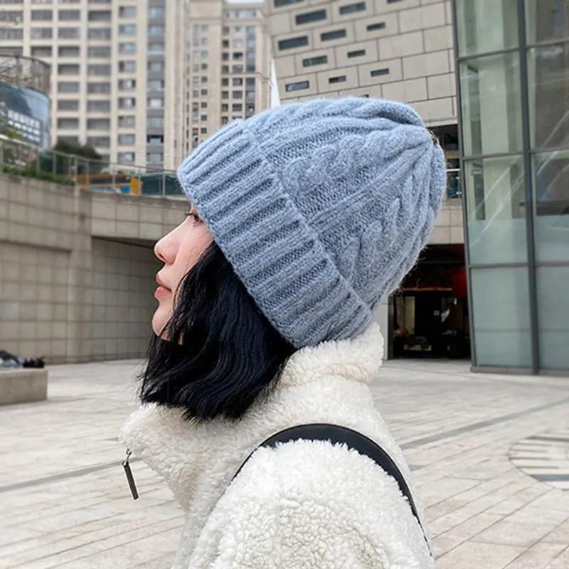 Beanie Skullies Knitted Hat Warm Caps Hats for Women Casual Caps