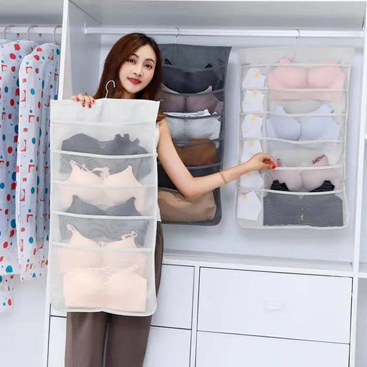 36 Pockets Household Underwear Storage Hanging Bag Panties Socks Bra Closet Double-sided Hanging Storage Bag Storage Artifact Organize Hanging Bags