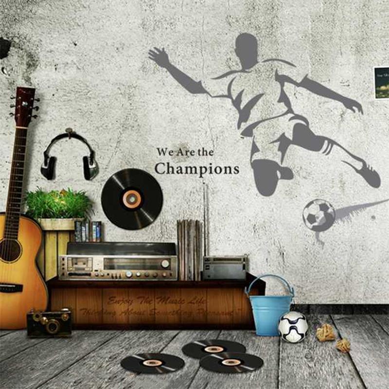 Football Player Fifth Generation No White Edge Pvc Transparent Film Wall Sticker Football Wallpaper