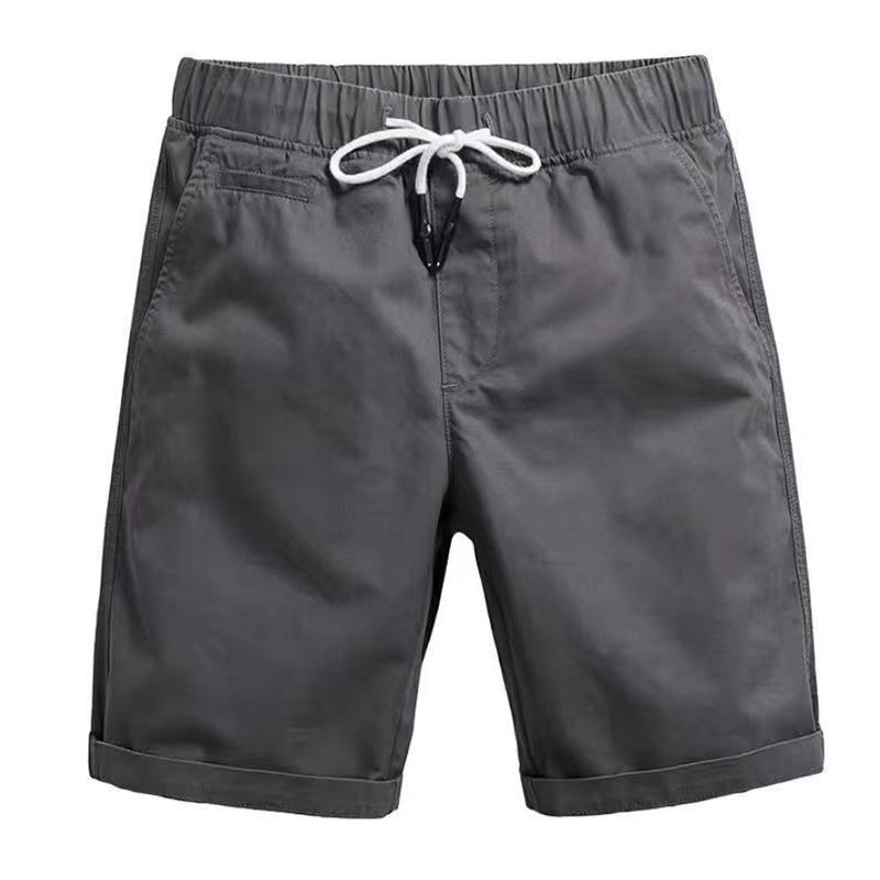 Sports Casual Shorts Men's Summer Loose Five-point Pants Sports Cotton Straight-leg Pants Outer Wear Gray Beach Pants