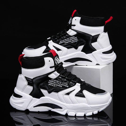 Plus Size 39-44 Summer Men High-top Mesh Sneakers Anti-Slippery Breathable Basketball Running Shoes Non-slip Comfortable Shoes